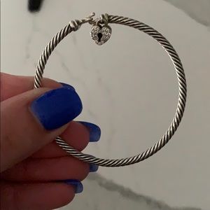 David Yurman Heart Lock Bracelet with Diamonds